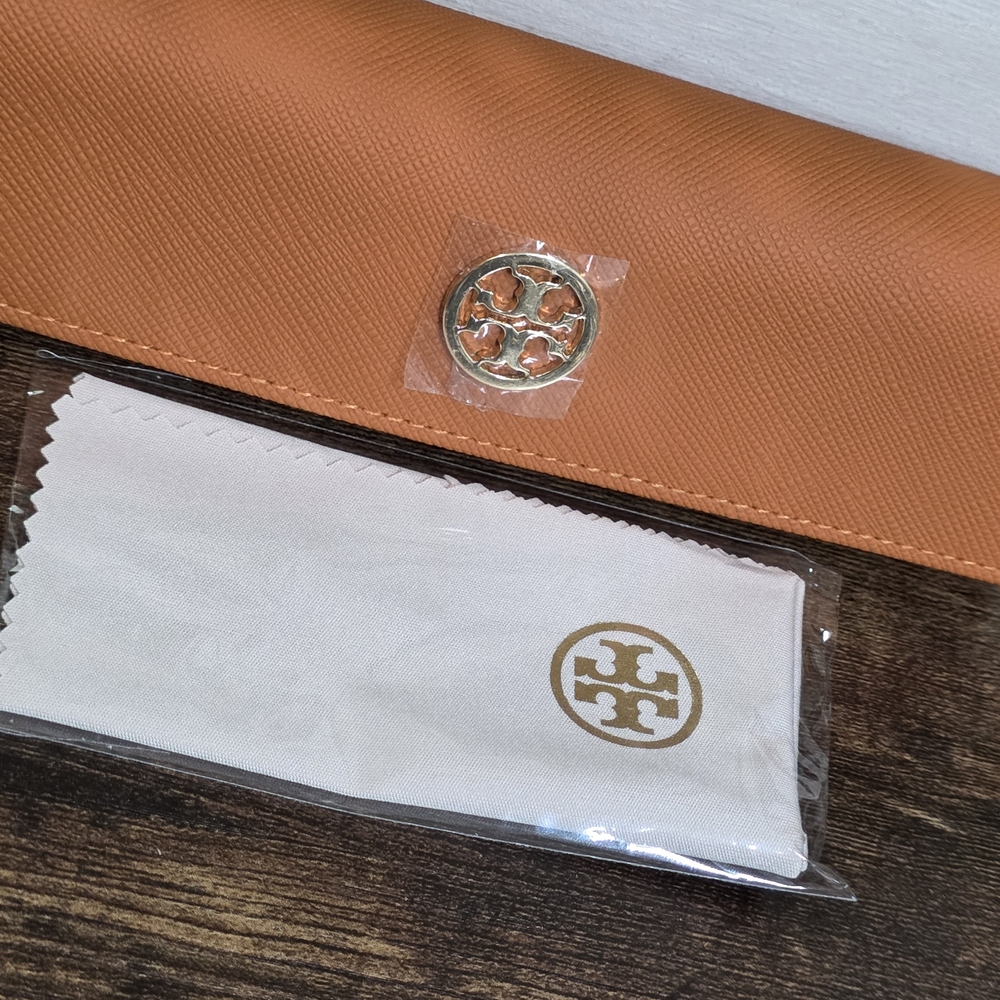 Tory Burch Orange Glasses Case - Picture 2 of 3